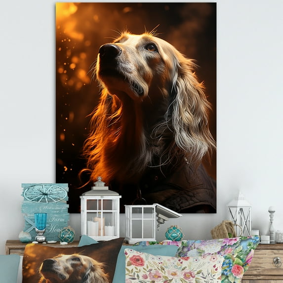 Designart "Pop Art Portrait Of Saluki II" Animals Dog Wall Art Prints