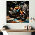 thumbnail image 1 of Designart "Pop Art Revved-Up Ride" Motorcycle Wall Art Prints, 1 of 7