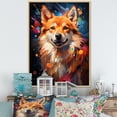 thumbnail image 1 of Designart "Pop Art Spirit Of Shiba Inu III" Animals Dog Floater Framed Canvas Prints, 1 of 5