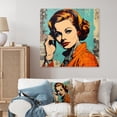 thumbnail image 1 of Designart "Pop Art Woman Portrait from the 1950s I" Celebrity Metal Wall Art Prints, 1 of 5