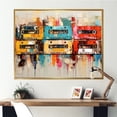 thumbnail image 1 of Designart "Popart Cassette Tapes Nostalgia I" Cassette Tapes Floater Framed Canvas Wall Art, 1 of 5