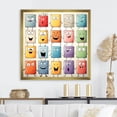 thumbnail image 1 of Designart "Popart Collage Colorful Characters II" Abstract Framed Wall Art Decor - Modern Colorful Abstract Popart Living Room Framed Canvas Art, 1 of 6