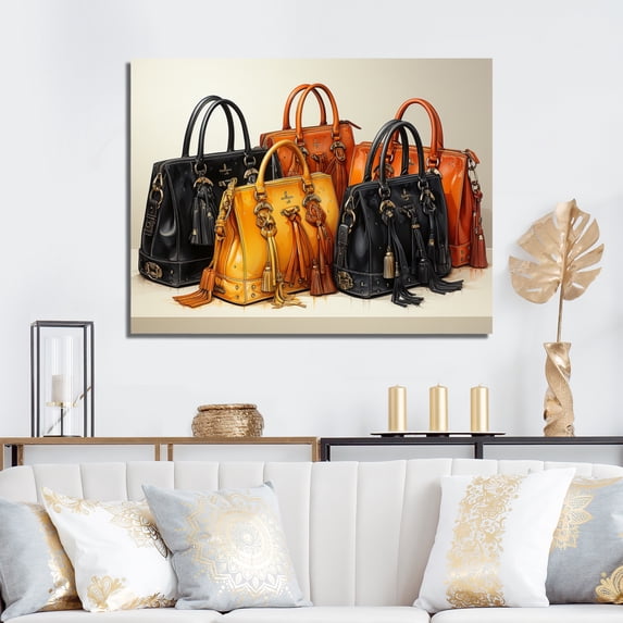 Designart "Popart Stylish Bag Envy II" Fashion Canvas Wall Art