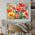 thumbnail image 1 of Designart "Poppies in Vibrant Hues I" Floral Metal Wall Art Prints, 1 of 5