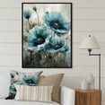 thumbnail image 1 of Designart "Poppy Flowers In Pale Blue And White II" Poppies Floater Framed Canvas Prints, 1 of 5