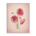 thumbnail image 1 of Designart 'Poppy Retro Flowers' Vintage Framed Canvas Wall Art Print, 1 of 5