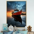 thumbnail image 1 of Designart "Port Harbor form II" Nautical & Beach Floater Framed Wall Art Living Room, 1 of 7