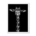 thumbnail image 1 of Designart 'Portrait Of A Giraffe In Monochrome' Farmhouse Framed Art Print, 1 of 4