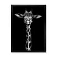 thumbnail image 1 of Designart 'Portrait Of A Giraffe In Monochrome' Farmhouse Framed Art Print, 1 of 4