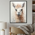 thumbnail image 1 of Designart "Portrait Of A Grunge-Styled Minimalist Alpaca I" Alpaca Floater Framed Wall Art Prints, 1 of 5