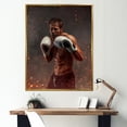 thumbnail image 1 of Designart "Portrait Of A Martial Arts Fighter" Martial Arts Floater Framed Canvas Art Print, 1 of 5