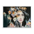 thumbnail image 1 of Designart 'Portrait Of A Young Woman With Flowers I' Modern Framed Canvas Wall Art Print, 1 of 5