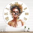 thumbnail image 1 of Designart 'Portrait Of African American Woman V' Modern Wall Clock, 1 of 1