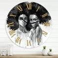 thumbnail image 1 of Designart 'Portrait Of African American Woman Xi' Modern Wall Clock, 1 of 5
