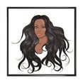 thumbnail image 1 of Designart 'Portrait Of Afro American Woman XV' Modern Framed Canvas Wall Art Print, 1 of 5