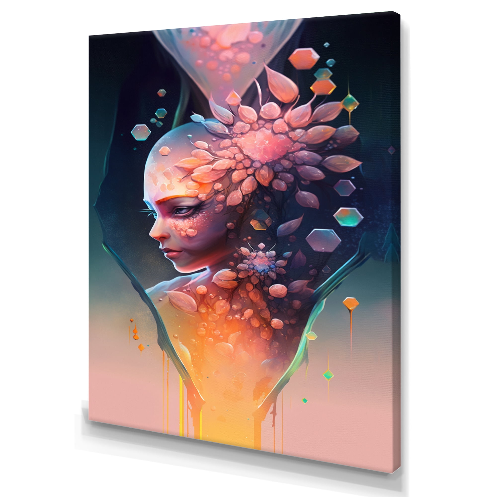 Designart Portrait Of Alien I Canvas Wall Art