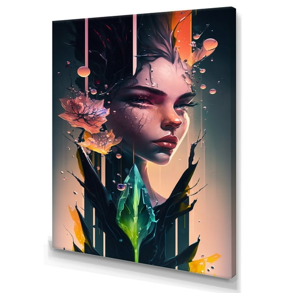 Designart Portrait Of Alien II Canvas Wall Art