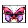 thumbnail image 1 of Designart 'Portrait Of Bright Pink Butterfly' Modern Framed Canvas Wall Art Print, 1 of 5