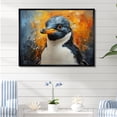 thumbnail image 1 of Designart "Portrait Of Curious Penguins I" Penguin Floater Framed Wall Art Prints, 1 of 5