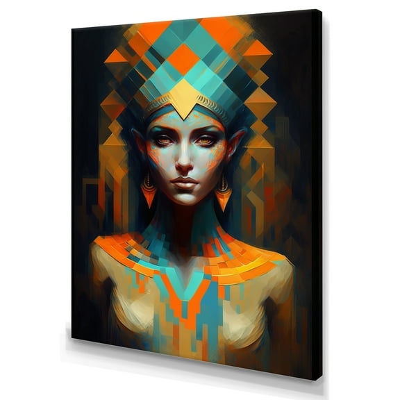 Designart Portrait Of Egyptian Goddess III Canvas Wall Art