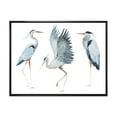 thumbnail image 1 of Designart 'Portrait Of Heron Birds II' Traditional Framed Canvas Wall Art Print, 1 of 5