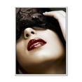 thumbnail image 1 of Designart 'Portrait Of Modern Girl With Mask' Modern Framed Canvas Wall Art Print, 1 of 5