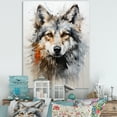 thumbnail image 1 of Designart "Portrait Of The Curious Wolf" Animals Wolf Wall Art Prints, 1 of 7