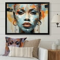 thumbnail image 1 of Designart "Portrait Of The Queen Of Africa" African Tribal Picture Framed Canvas Prints, 1 of 5