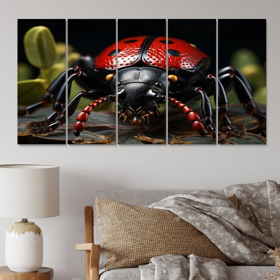 Designart "Portrait Stunning Insects Bugs painting II" Animals Wall Art Prints Set