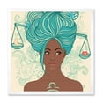 thumbnail image 1 of Designart 'Portrait of African American Woman With Blue Hair I' Modern Framed Art Print, 1 of 4