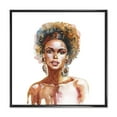thumbnail image 1 of Designart 'Portrait of Afro American Woman V' Modern Framed Canvas Wall Art Print, 1 of 5