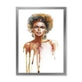 thumbnail image 1 of Designart 'Portrait of Afro American Woman XIII' Modern Framed Art Print, 1 of 4