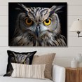 thumbnail image 1 of Designart "Portrait of Black and White Owl" Animals Wall Art Living Room, 1 of 5