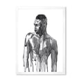 thumbnail image 1 of Designart 'Portrait of Handsome African Man On White I' Modern Framed Art Print, 1 of 4