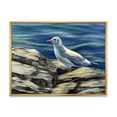 thumbnail image 1 of Designart 'Portrait of Seagull Birds By The Sea' Nautical & Coastal Framed Canvas Wall Art Print, 1 of 5