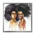 thumbnail image 1 of Designart 'Portrait of Two African American Women' Modern Framed Art Print, 1 of 4