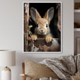thumbnail image 1 of Designart "Portrait of a Funny Rabbit" Animals Floater Framed Canvas Art Print, 1 of 7