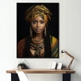 thumbnail image 1 of Designart "Portrait of a Woman with an African Spirit II" African American Floater Framed Canvas Print, 1 of 7