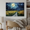 thumbnail image 1 of Designart "Post-Impressionist Crow-Dotted Plains" Vangogh Metal Wall Art Prints, 1 of 1