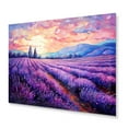 thumbnail image 1 of Designart "Post-Impressionist Lavender Hues II" Vangogh Metal Art Living Room, 1 of 5