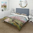 thumbnail image 1 of Designart "Post-Impressionist Sakura Flourish" Vangogh Bedding Covert Set - Landscapes Pink Traditional Bed Set With 2 Shams, 1 of 6