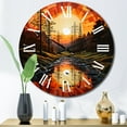 thumbnail image 1 of Designart "Power Lines formd Connections IV" Abstract Oversized Wall Clock, 1 of 5