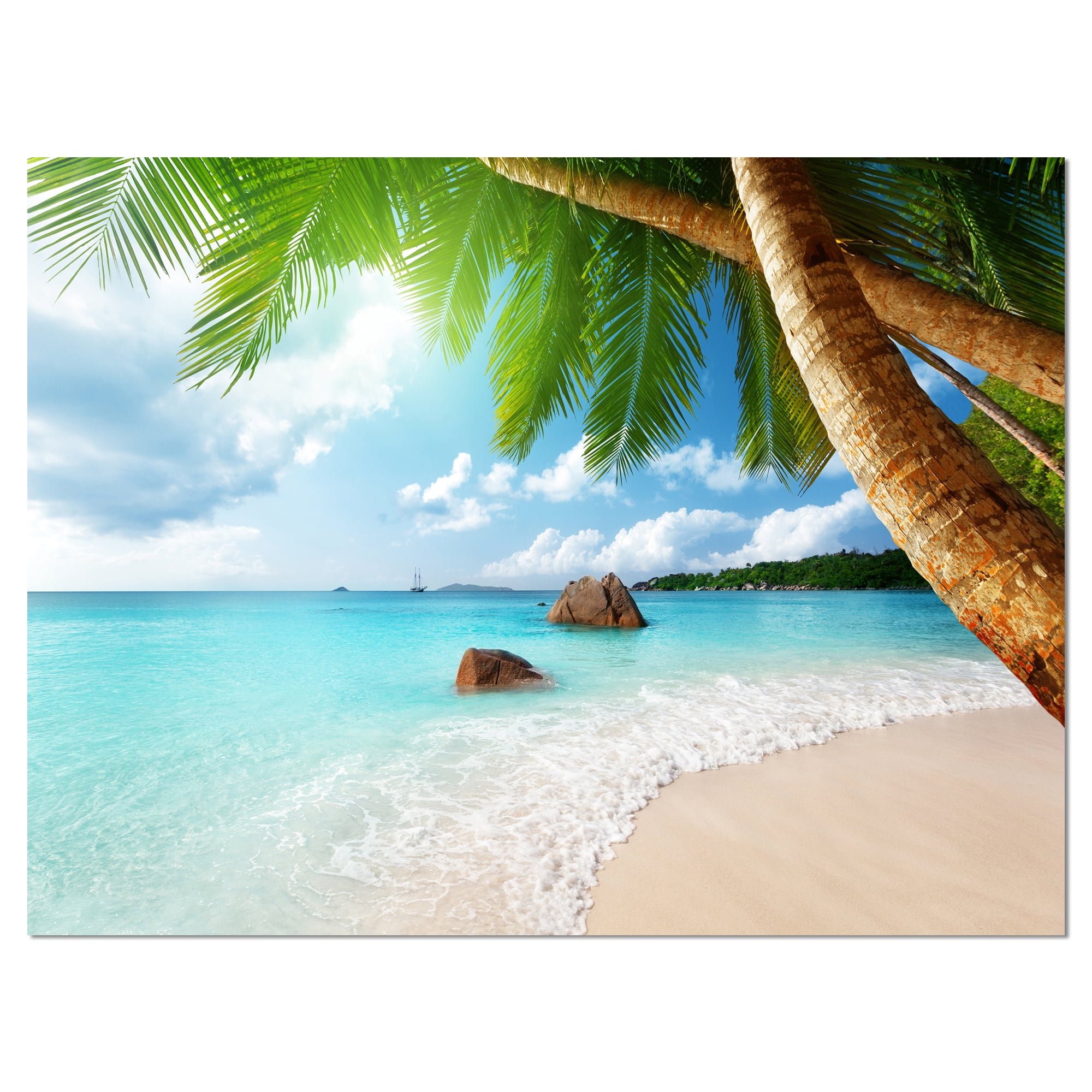 Praslin Island Seychelles Beach Seashore Photo Canvas Print