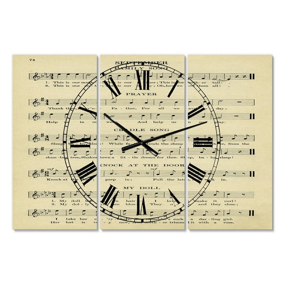 Designart 'Prayer Song' Oversized Cottage Wall Clock