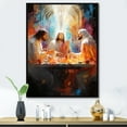 thumbnail image 1 of Designart "Pre-Last Supper Religious Pop Art" Christianity Floater Framed Canvas Wall Art, 1 of 1