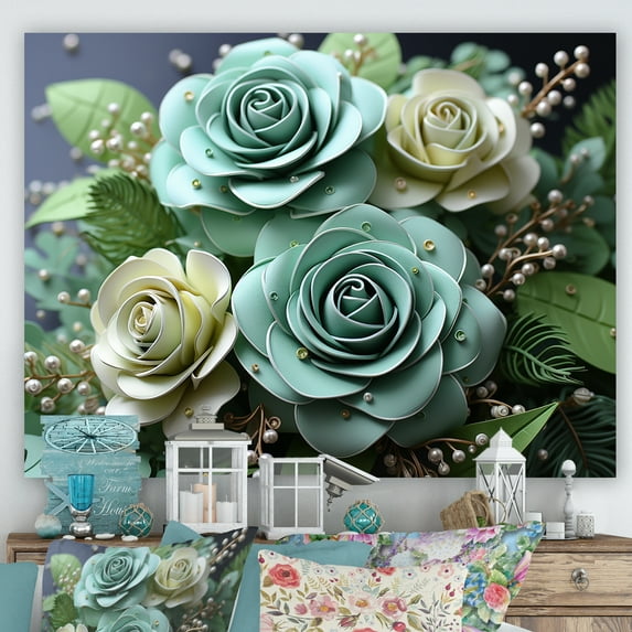 Designart "Precision Rose Artistry I" Roses Canvas Prints