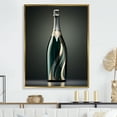 thumbnail image 1 of Designart "Prestige'S Profile Green Champagne" Champagne Floater Framed Wall Art Prints, 1 of 5