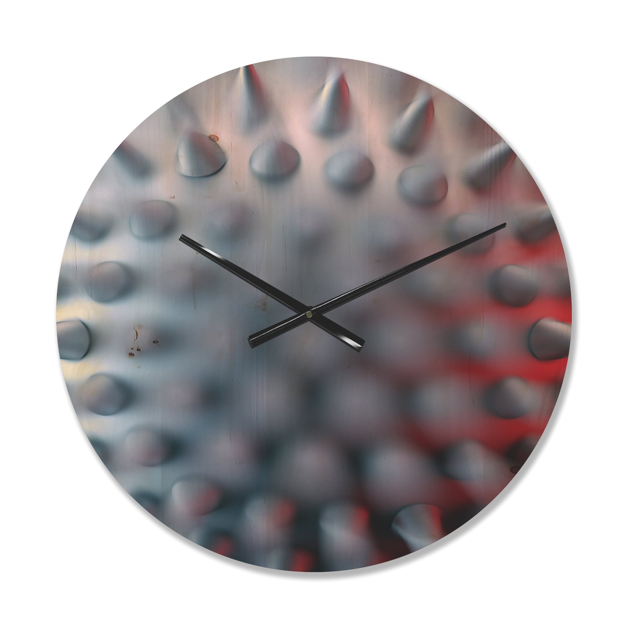 Designart 'Prickly Macro Texture Design ' Modern Wood Wall Clock