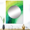 thumbnail image 1 of Designart "Prism Fantasy" Rainbow Mirror Wall Decor - Traditional Green Landscapes Hallway Wall Mirror Art - 40" x 30" Inch, 1 of 5