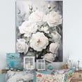 thumbnail image 1 of Designart "Pristine White Rose Devotion" Roses Wall Art Prints, 1 of 7